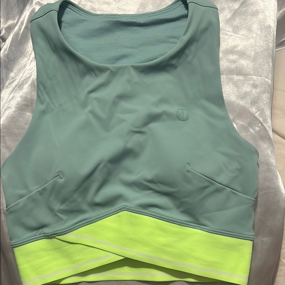 lululemon athletica Sports Bra in Mint and Neon Yellow